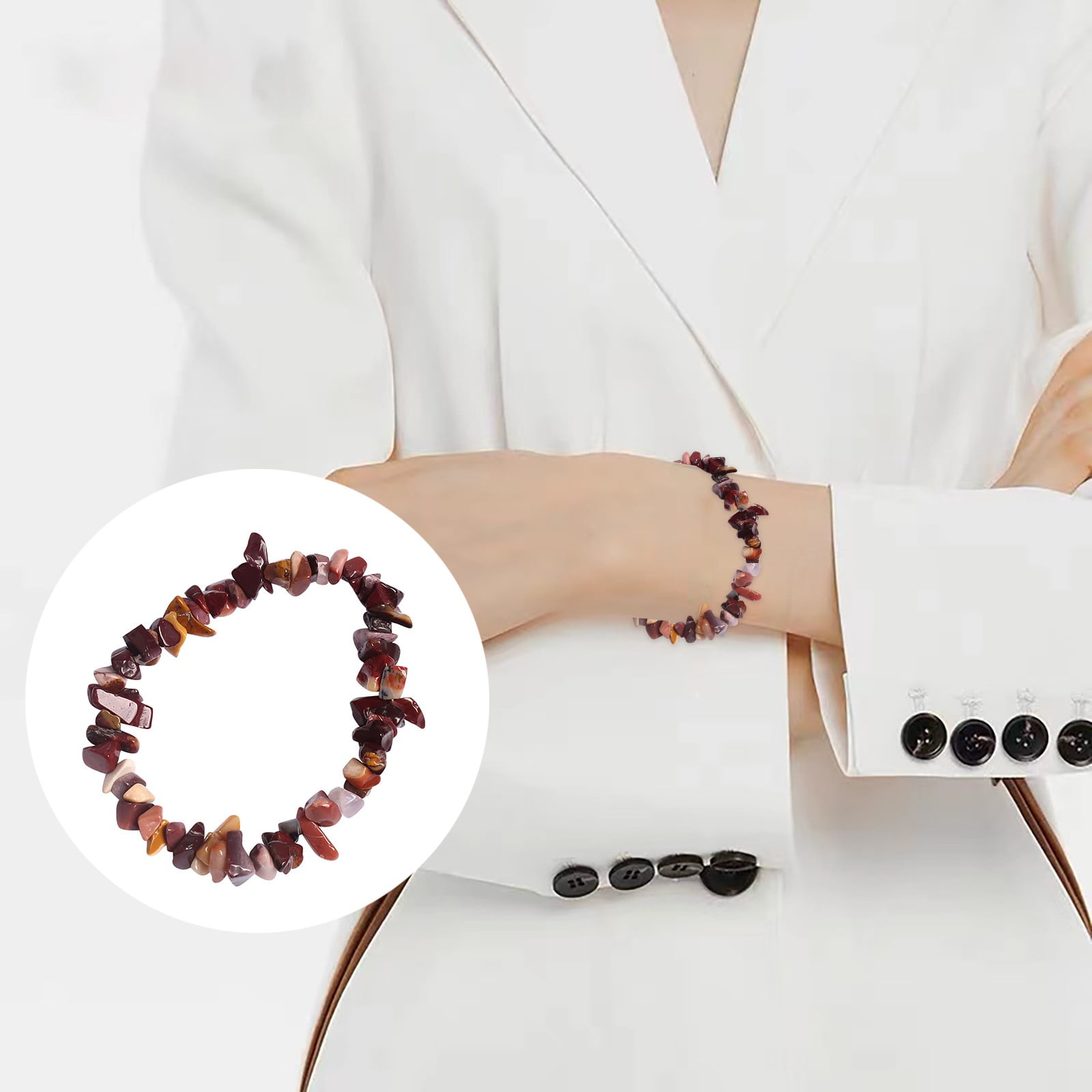 8MM 7 Color Beads High Quality Natural Lava Adjustable Braided 7 Chakra  Bracelet | eBay
